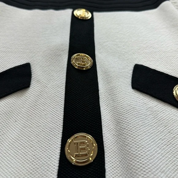 BALMAIN authentic two toned knit mini dress! - Picture 3 of 11